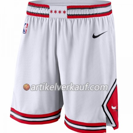 Chicago Bulls Weiß Nike Kurze Hose Swingman - Herren
